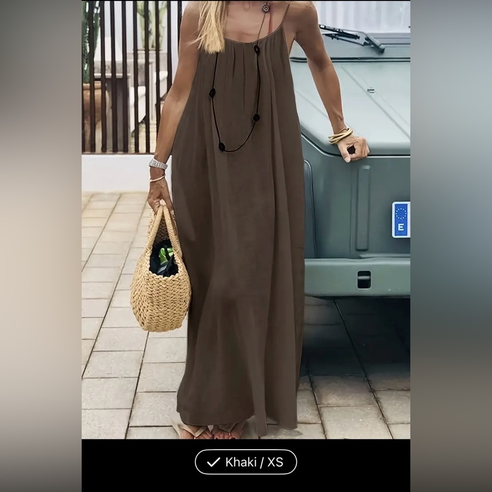 Khaki Maxi Dress